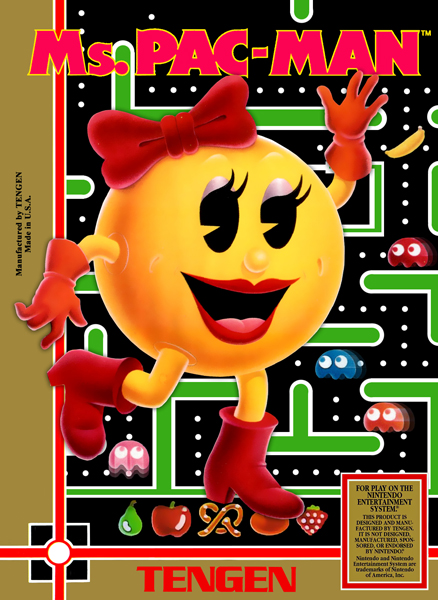 Ms. Pac-Man (Tengen) Box Art
