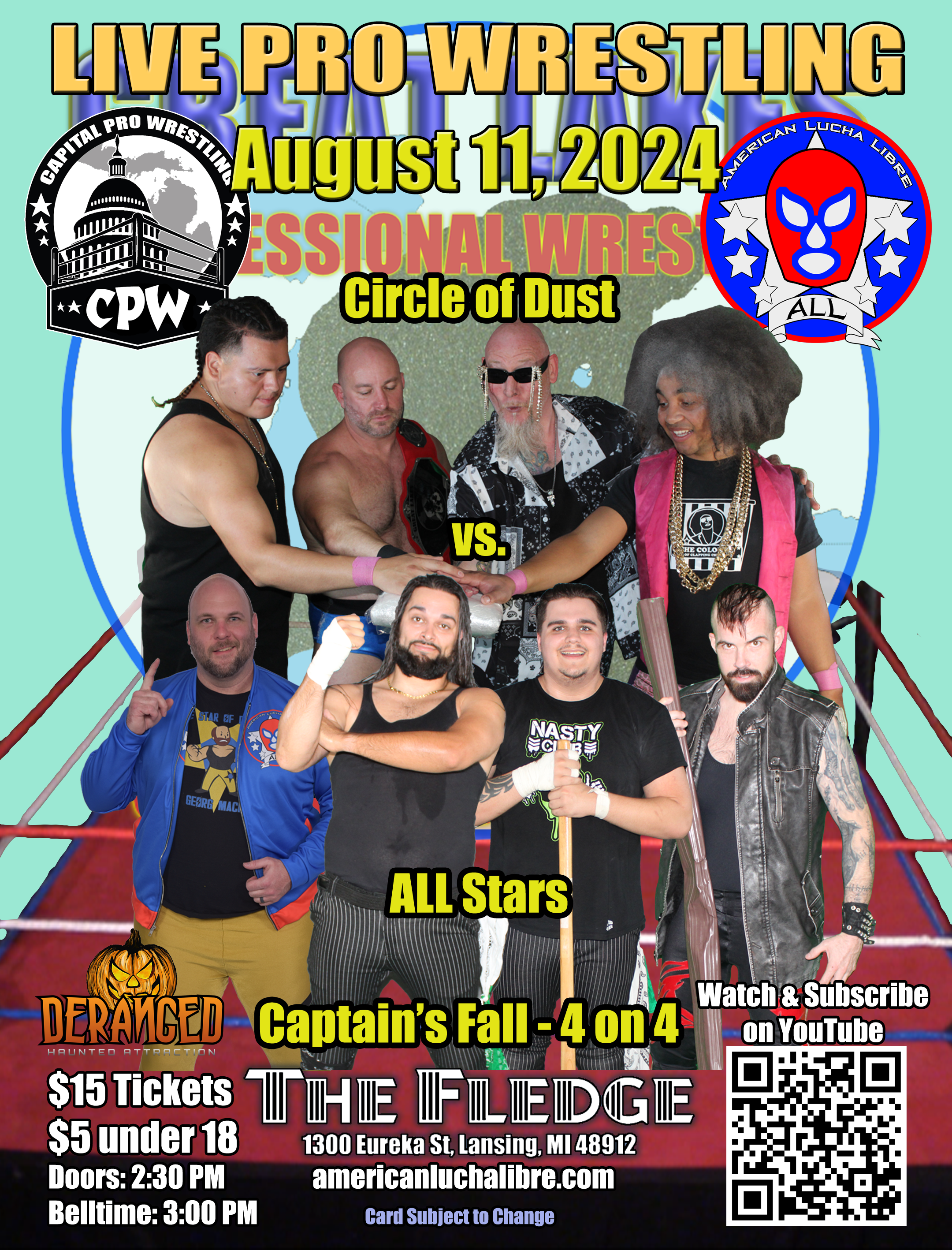 Capital Pro Wrestling August 2024 flyer