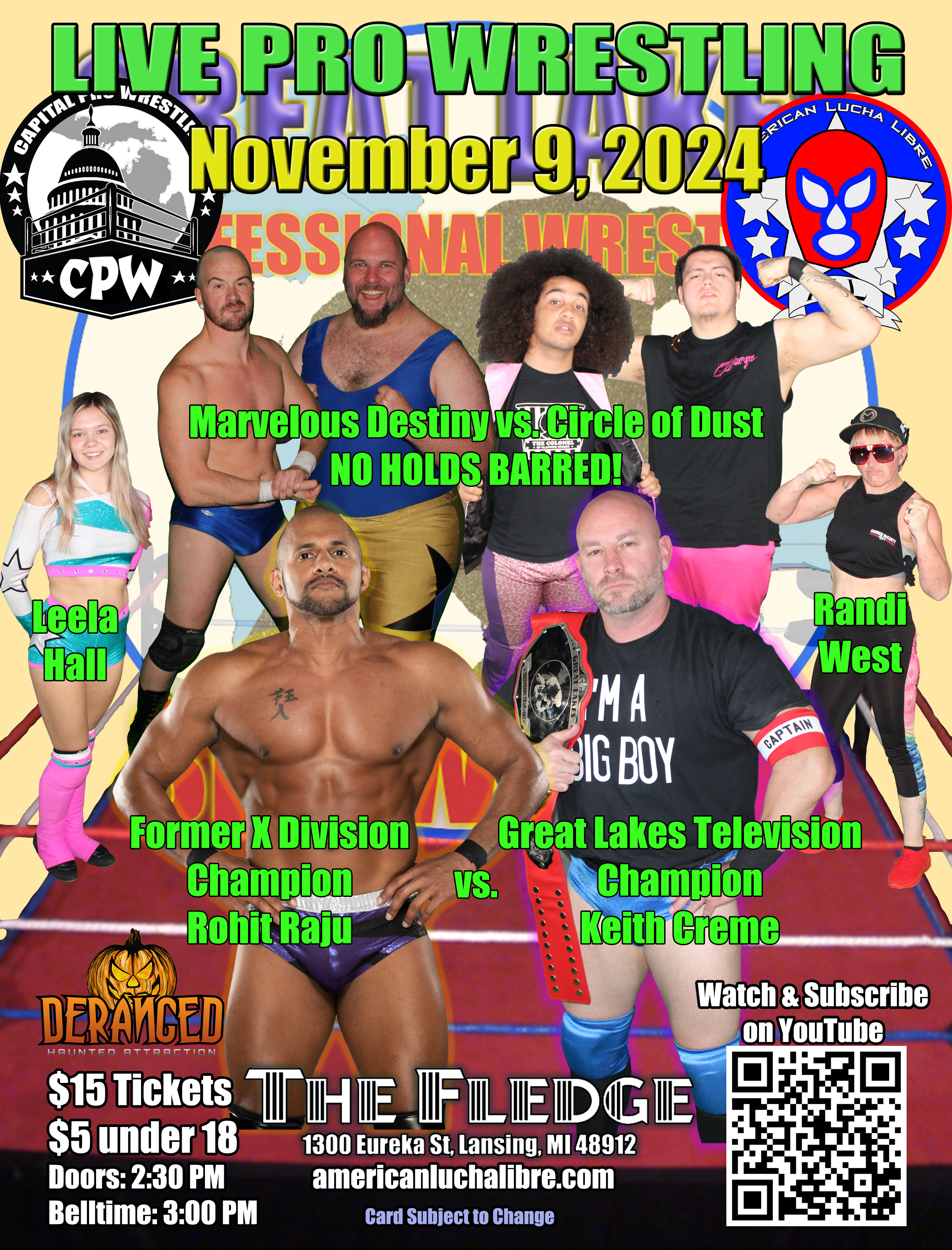 Capital Pro Wrestling November 2024 Flyer