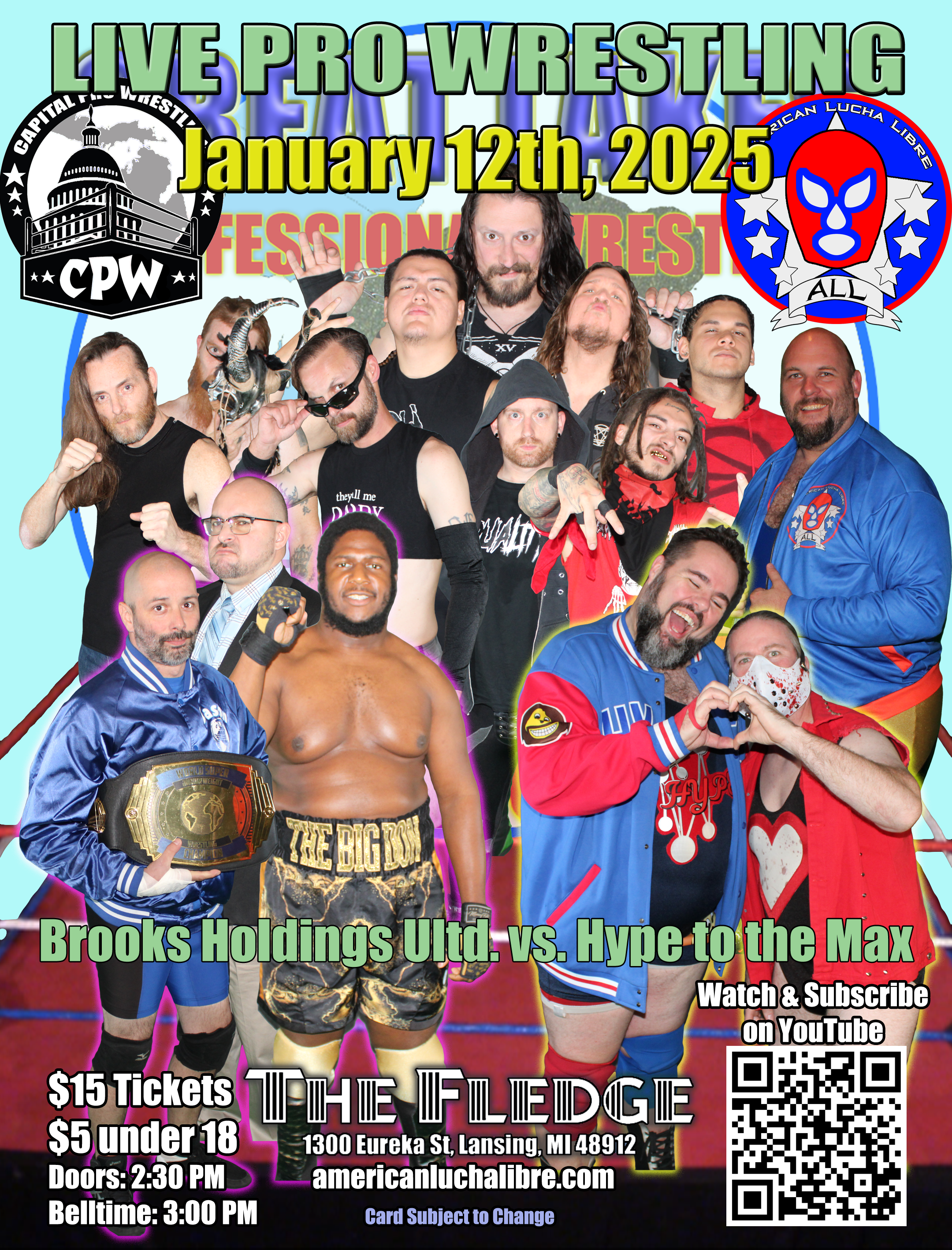 Capital Pro Wrestling January 2025 Flyer